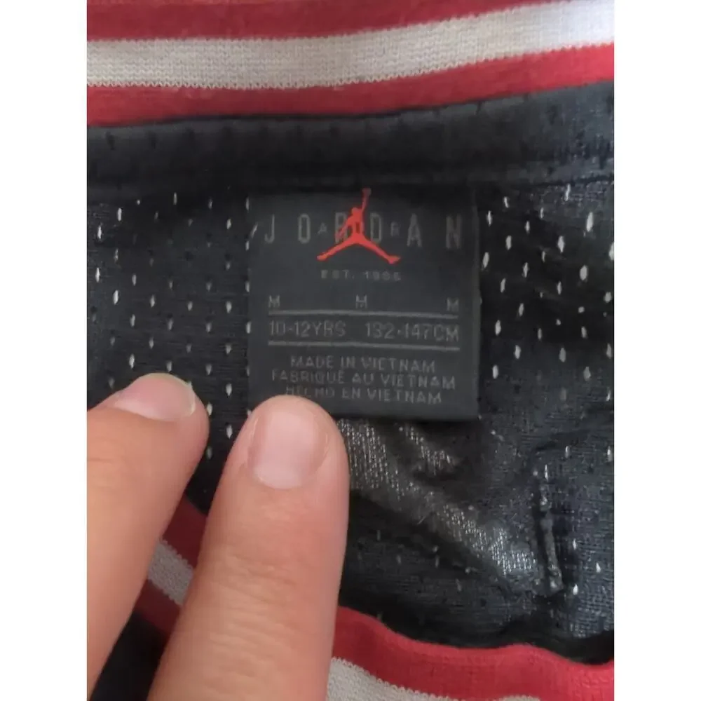 Nike Jordan 23 Kids Jersey Tank - Black/Red - A773-023 10-12 Yrs Distressed